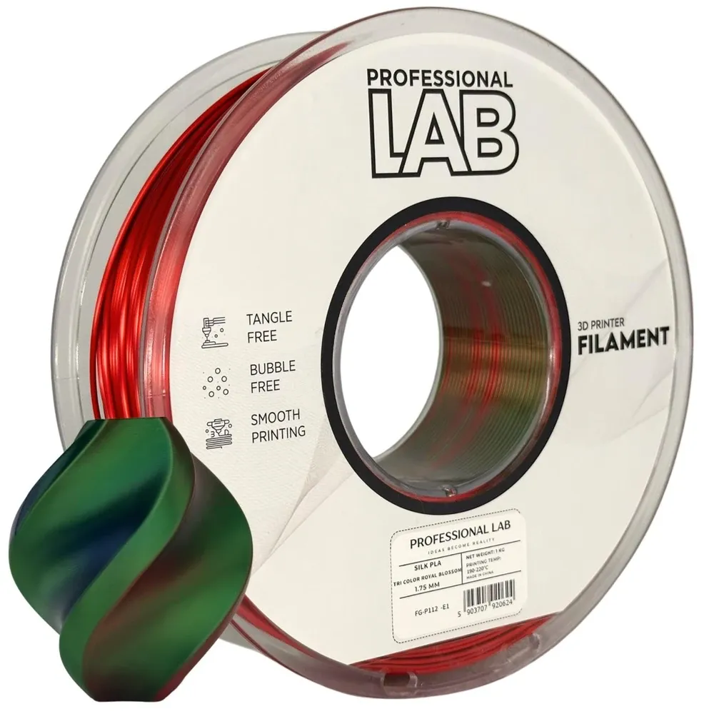 Silk PLA Filament Royal Blossom Triple Color 1.75mm 1kg | Professional Lab