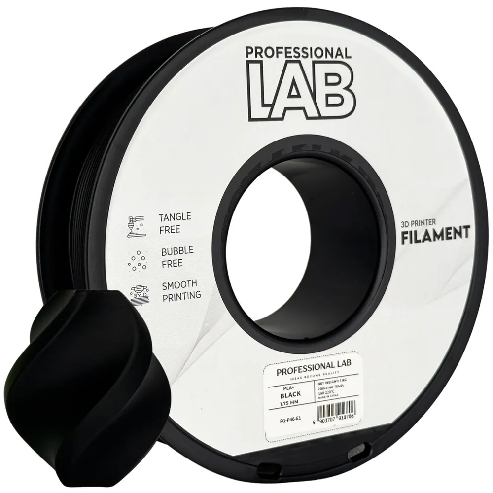Professional Lab PLA+ Must 1.75mm 1kg - PLA filament 3D-printimiseks