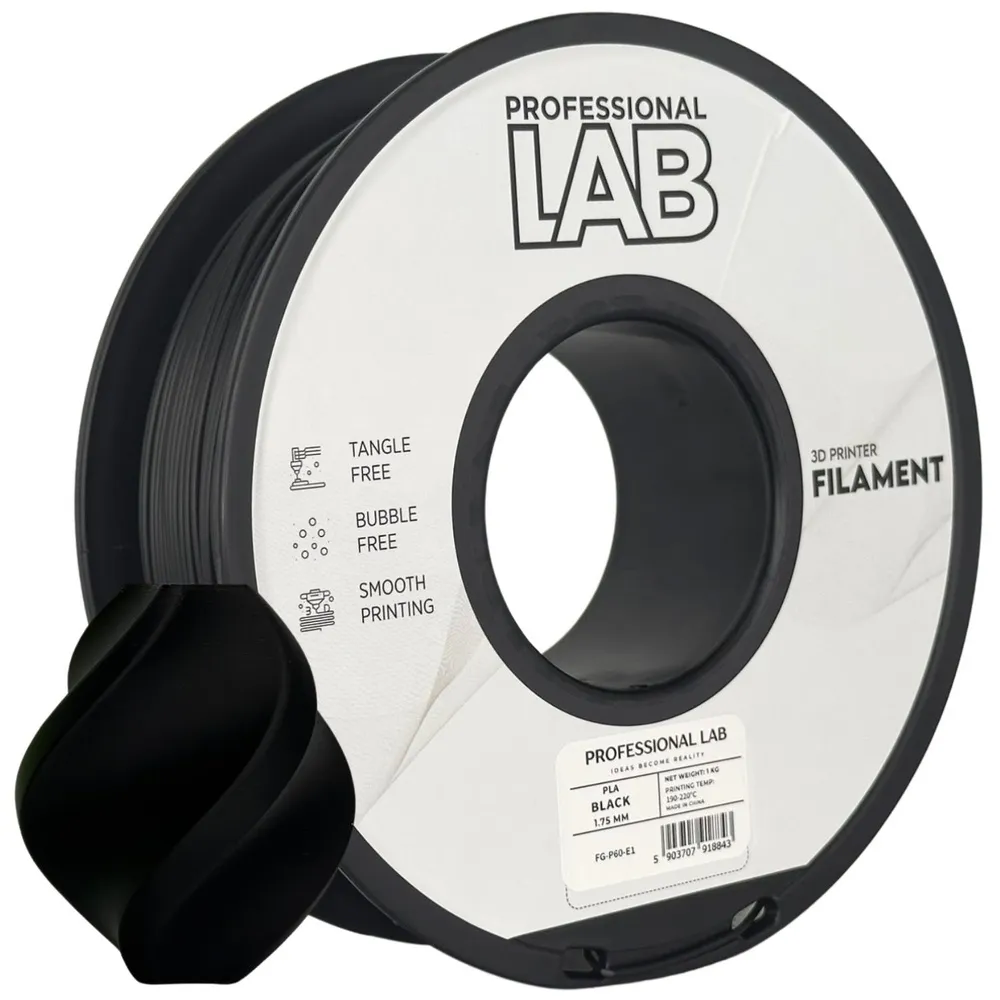 Professional Lab PLA Must 1.75mm 1kg - PLA filament 3D-printimiseks