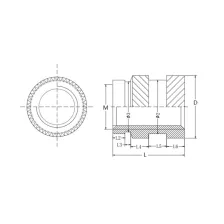 Threaded inserts M3x5x4 (100 pcs)
