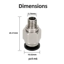 PC4-M6 PTFE Tube Connector
