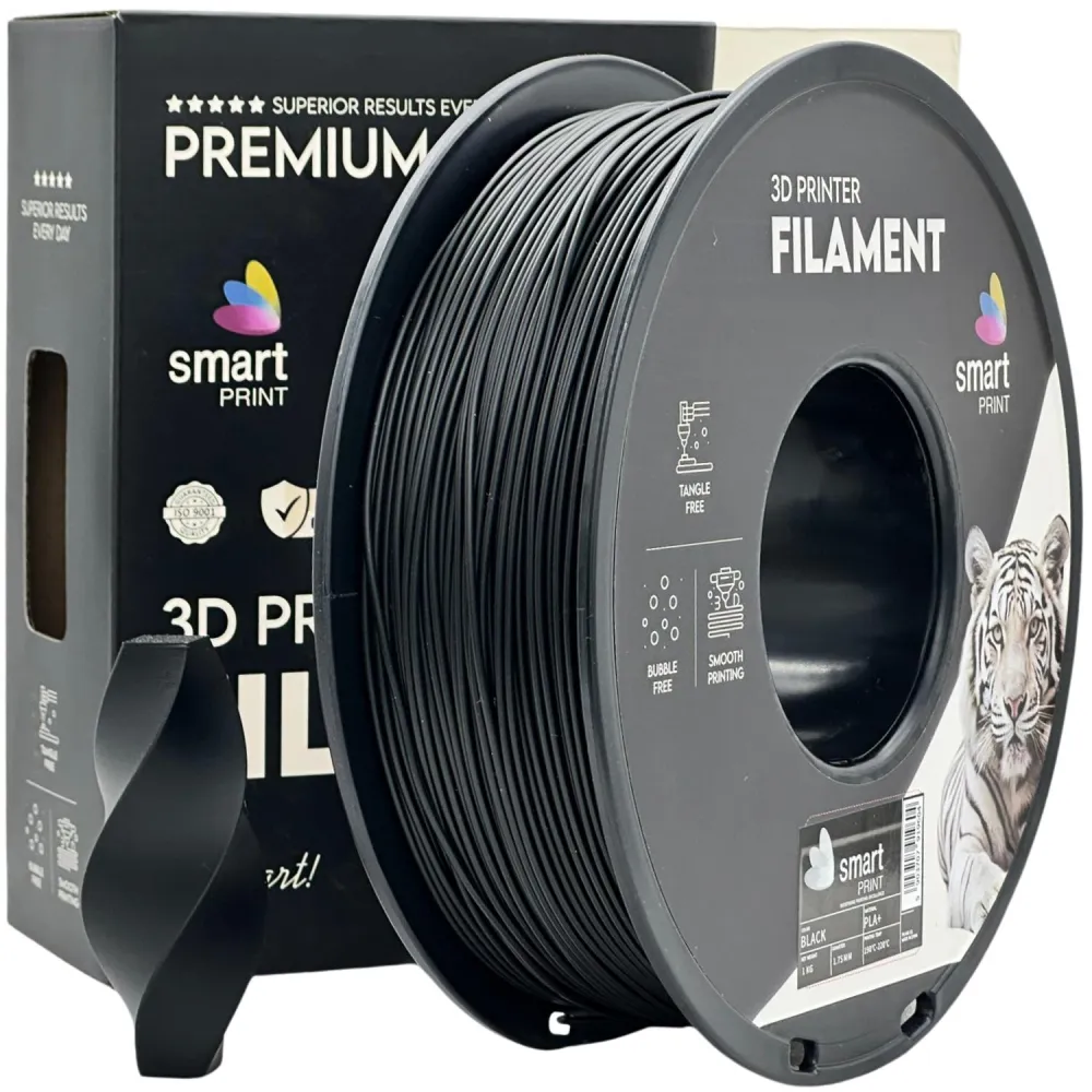 Smart Print PLA+ Must 1.75mm 1kg - PLA filament 3D-printimiseks