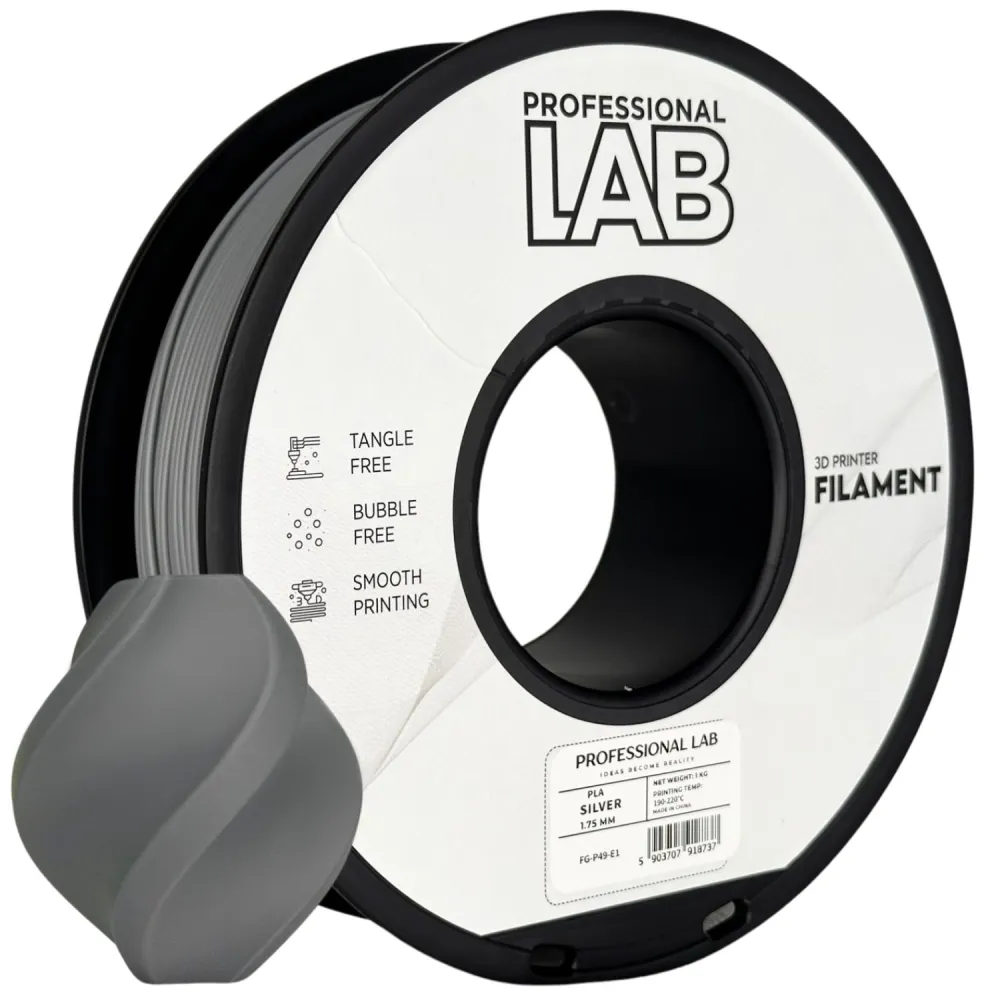 Professional Lab PLA Hõbe 1.75mm 1kg - PLA filament 3D-printimiseks