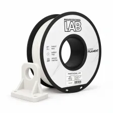Professional Lab ABS+ White filament spool with a white bracket example