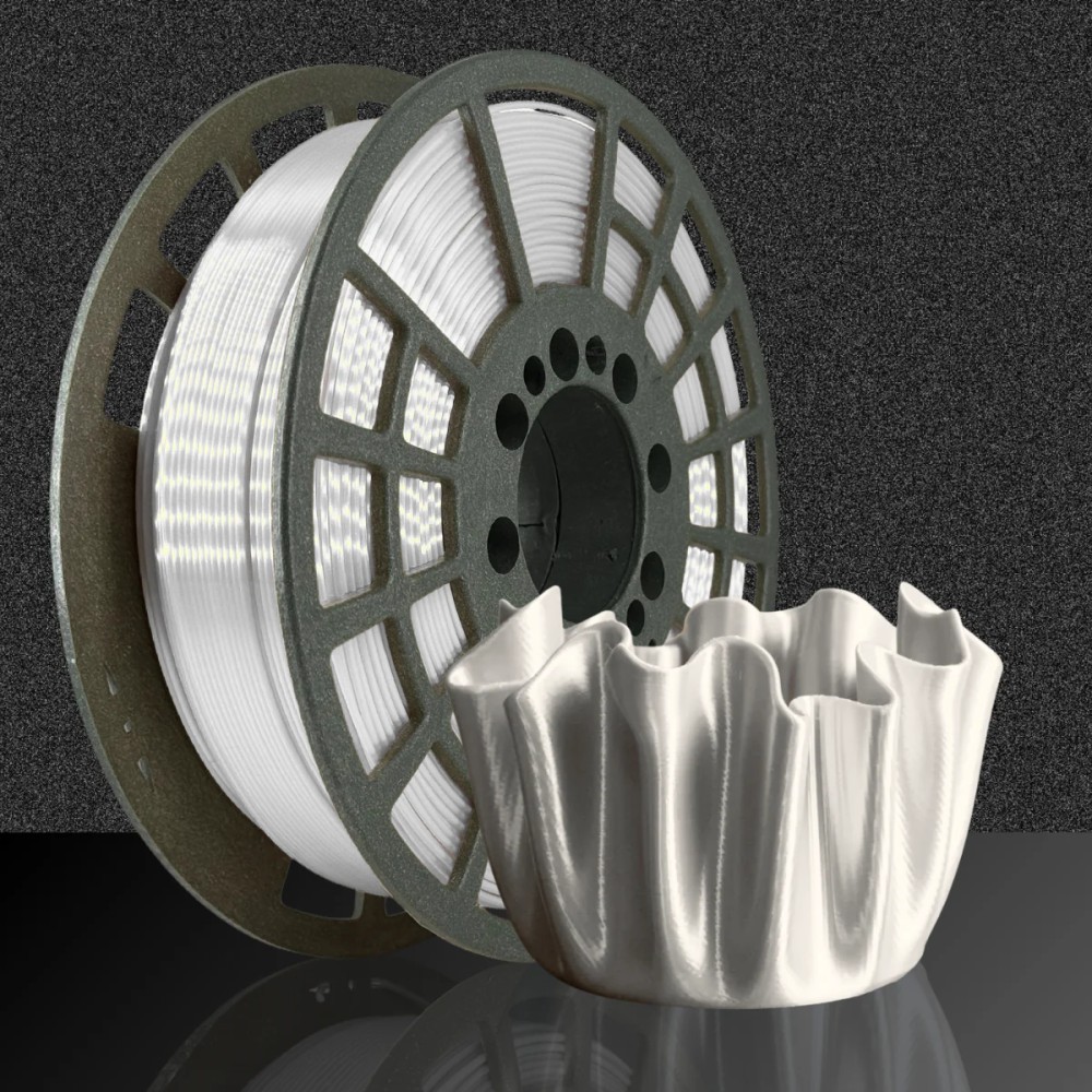 GST3D PLA Silk White Pearl Filament – Shiny & Elegant Prints