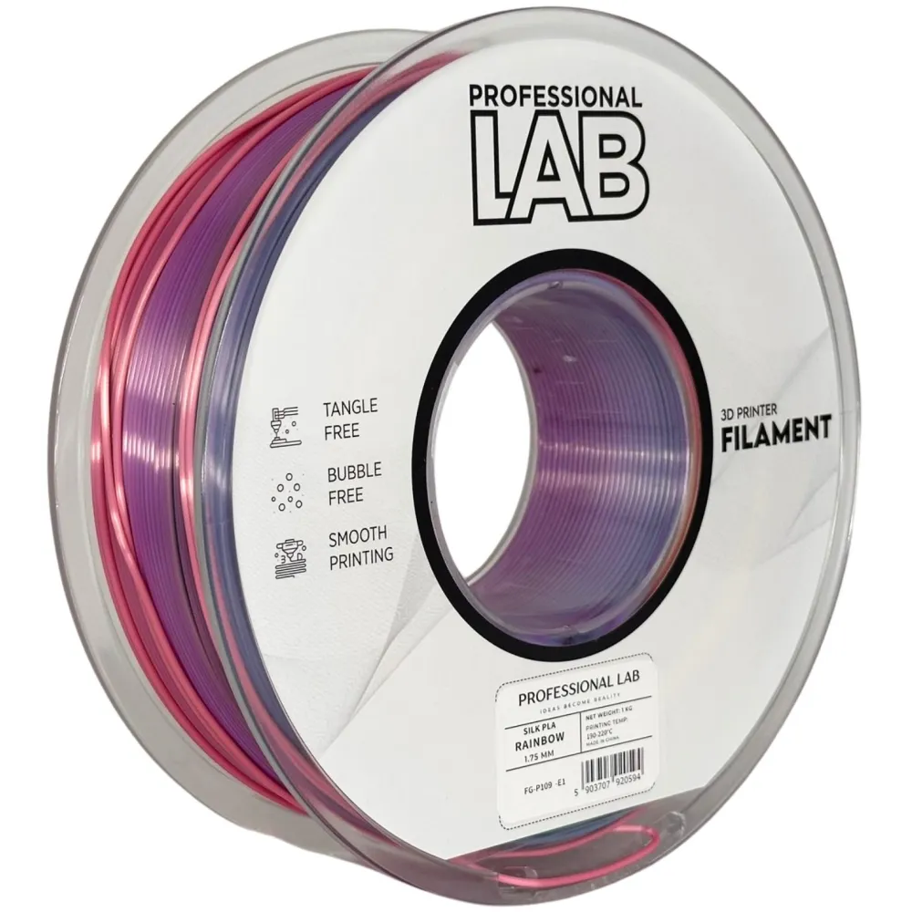 Silk PLA Filament Rainbow 1.75mm 1kg | Professional Lab